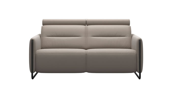 Stressless Emily 2 Seater Sofa in Paloma Dark Mushroom Leather